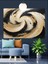 Siyah Beyaz Spiral Soyut Dekoratif Kanvas - Mdf Ahşap Tablo 3