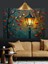 Sokak Lambası Yanan Fener Dekoratif Kanvas - Mdf Ahşap Tablo 2