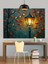 Sokak Lambası Yanan Fener Dekoratif Kanvas - Mdf Ahşap Tablo 5