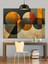 Geometrik Desen Soyut Sanat Dekoratif Kanvas - Mdf Ahşap Tablo 3