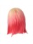 Küçük Dantel Kısa Düz Saç Sentetik Elyaf Peruk Ombre Pembe Peruk Bob Baş Perisi Cosplay Etkinlik Giyinlik Gece Kulübü (Yurt Dışından) 5