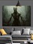 Karanlık Yeşil Zombi Figürü Dekoratif Kanvas - Mdf Ahşap Tablo 2