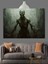 Karanlık Yeşil Zombi Figürü Dekoratif Kanvas - Mdf Ahşap Tablo 3