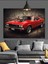 Kırmızı Klasik Amerikan Spor Araba Dekoratif Kanvas - Mdf Ahşap Tablo 1