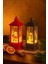 Yeni Yıl Noel Temalı 2 Li Set Işıklı Yılbaşı Feneri Noel Baba Kardan Adam Figürlü Kandili Fener 14CM 3