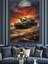 Gün Batımında Hızla Giden Tank Dekoratif Kanvas - Mdf Ahşap Tablo 2