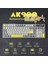 Ajazz AK980 Ekranlı Mekanik Klavye Rgb, Tam Boy Hot-Swap 3 Modlu 8000 Mah Batarya Oyun Klavyesi, Bluetooth /2.4g Kablosuz/type-C Kablolu Siyah/gift Switch 5