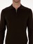 Erkek Kahverengi Regular Fit Yün Karışımlı Fermuarlı Polo Yaka Basic Triko Kazak 50315297-VR029 6
