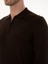 Erkek Kahverengi Regular Fit Yün Karışımlı Fermuarlı Polo Yaka Basic Triko Kazak 50315297-VR029 7
