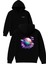 Uzay Jupiter Tasarım Baskılı Oversize Siyah Kapüşonlu Sweatshirt 1