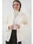 Peluş Kadın Mont 5212 Ekru 1