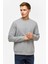 O Yaka Waffle Erkek Sweat SW2013700005 Gri 1