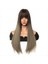 Gradyan Kalem Gri 69CM Cosplay Wig Avrupa ve Amerika Uzun Düz Saç Gradyan Renk Kafası Kaplama Peruk (Yurt Dışından) 4