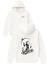 I Need More Tasarım Baskılı Oversize Beyaz Kapüşonlu Sweatshirt 1