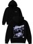 Stingers Tasarım Baskılı Oversize Siyah Kapüşonlu Sweatshirt 1