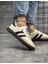 Bağcıklı Unisex Spor Sneaker Ayakkabı-Bej-Siyah 1