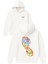 Runnıng Club Tasarım Baskılı Oversize Beyaz Kapüşonlu Sweatshirt 1