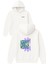 Stay Groovy Tasarım Baskılı Oversize Beyaz Kapüşonlu Sweatshirt 1