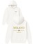Milano Italy Tasarım Baskılı Oversize Beyaz Kapüşonlu Sweatshirt 1