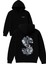 Dolar Sembolü Tasarım Baskılı Oversize Siyah Kapüşonlu Sweatshirt 1