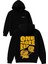 One More Rep Tasarım Baskılı Oversize Siyah Kapüşonlu Sweatshirt 1