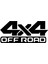 Off Road 4x4 Oto Kaput Sticker 40 x 16 cm 2