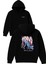 See My Ferocıty Tasarım Baskılı Oversize Siyah Kapüşonlu Sweatshirt 1