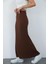 Nora Kadın Maxi Boy Astarlı Viskon Etek-Kahverengi 1