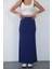 Nora Kadın Maxi Boy Astarlı Viskon Etek-Lacivert 3