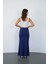 Nora Kadın Maxi Boy Astarlı Viskon Etek-Lacivert 4