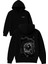 Leo Aslan Burcu Tasarım Baskılı Oversize Siyah Kapüşonlu Sweatshirt 1
