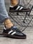 Bağcıklı Unisex Spor Sneaker Ayakkabı-Siyah-Beyaz 1