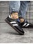 Bağcıklı Unisex Spor Sneaker Ayakkabı-Siyah-Beyaz 3
