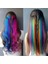 65 Pcs Renkli Parti Saç Uzatmalarında Renkli Klipsi Vurgular 55CM Düz Sentetik Saç Parçaları Gökkuşağı (Yurt Dışından) 5