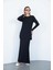 Viskon Tunik & Etek Takım-Siyah 9