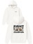 Fıght Champıon Tasarım Baskılı Oversize Beyaz Kapüşonlu Sweatshirt 1