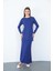 Viskon Tunik & Etek Takım-Lacivert 1