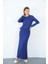 Viskon Tunik & Etek Takım-Lacivert 2