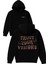 Trust Your Tasarım Baskılı Oversize Siyah Kapüşonlu Sweatshirt 1