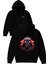 Red Side Tasarım Baskılı Oversize Siyah Kapüşonlu Sweatshirt 1
