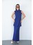 Viskon Kolsuz Tunik ve Etek Takım-Lacivert 1