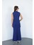 Viskon Kolsuz Tunik ve Etek Takım-Lacivert 3