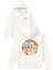 Here Comes The Tasarım Baskılı Oversize Beyaz Kapüşonlu Sweatshirt 1