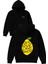 Lıfe Love And Lemons Tasarım Baskılı Oversize Siyah Kapüşonlu Sweatshirt 1
