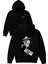 King Tony Tasarım Baskılı Oversize Siyah Kapüşonlu Sweatshirt 1