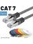 Cat7 Yassı Ftp Ethernet Network Lan Internet Kablosu, Siyah 15 Metre 3