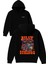 Bılly Strıngs Tasarım Baskılı Oversize Siyah Kapüşonlu Sweatshirt 1