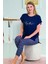 Lady Lacivert Bayan Kapri Pijama Takımı 2