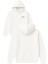 Tasarım Baskılı Oversize Beyaz Kapüşonlu Sweatshirt 1