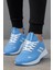 Unisex Bağcıklı Triko Poli Taban Spor Ayakkabı-Mavi 2